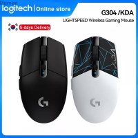 Logitech G304ไร้สายเคด้าไลท์สปีดไวเลสเมาส์สำหรับเล่นเกมส์ได้6ปุ่มตั้งโปรแกรมได้12000DPI แบบปรับเมาส์ออปติคัลได้สำหรับ LOL PUBG Fortnite Meimiao