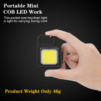 COB Small Flashlights Super Bright 800 Lumen Rechargeable Keychain Flashlight 4 Lighting Modes Portable Pocket Light