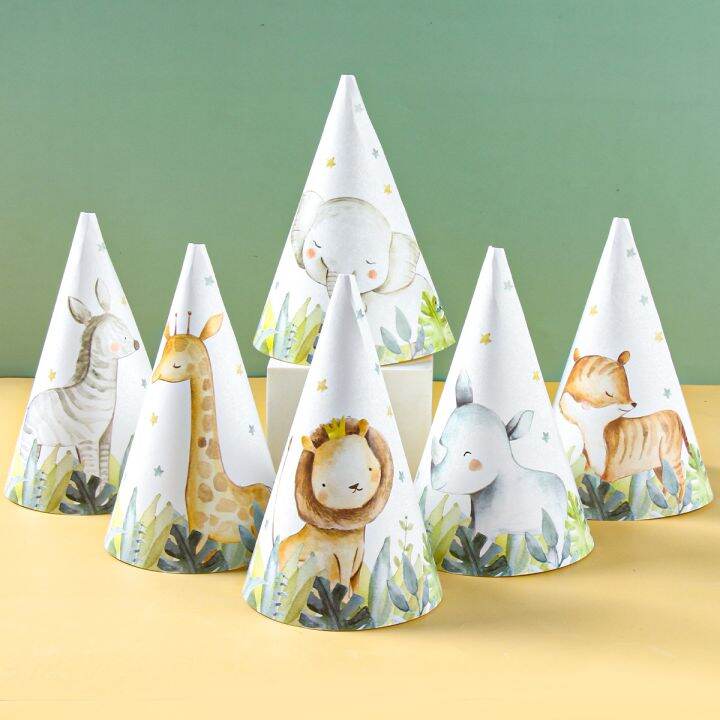 cc-jungle-animals-paper-hats-happy-birthday-decoration-1st-kids-baby-shower