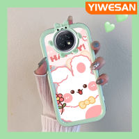 YIWESAN เคสสำหรับ Xiaomi Redmi Note 9T เคสรูปกระต่ายสีชมพูน่ารัก,เคสนิ่มกันกระแทกทนต่อการขีดข่วนเคสโทรศัพท์โปร่งใสฝาครอบป้องกันเลนส์กล้องถ่ายรูปซิลิก้าเจลป้องกันการตกหล่น