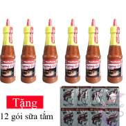 Combo 6 chai Tương ớt Nam dương Cay đặc biệt chai 255g Tặng 12 gói sữa tắm