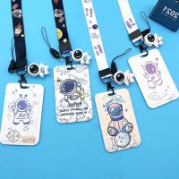 【CW】 1PC Worker ID Card Cover Employee Business Bus Access Guard Holder Cartoon Students with Lanyard