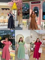 AN507 ชุดเดรสยาวสไตล์มินิมอลไซส์สาวอวบ SIZE 40-50” ชุดเดรสจาวสายคาเฟ่ ชุดเดรสแฟชั่นสาวอวบอ้วน ชุดเดรสน่ารักใส่เที่ยวทะเล