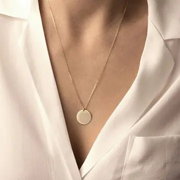 Plain gold outlet circle pendant