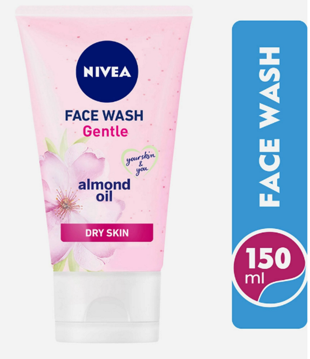 NIVEA Face Wash Cleanser, Gentle Cleansing, Dry Skin, 150ml IMPORTED