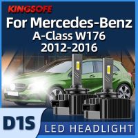 Kingsofe 2ชิ้นไฟหน้ารถมอเตอร์ไซค์แบบ Led D1s รถ6000K ไฟสูงต่ำเหมาะสำหรับ Mercedes Benz คลาส W176 2012 2013 2014 2015 2016