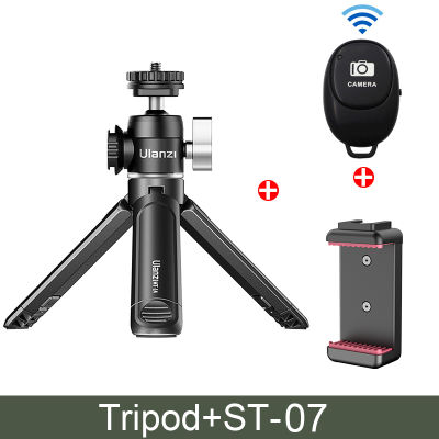 Ulanzi U-Vlog lite Mini Tripod with 360° Ball Head &amp; Cold Shoe Selfie Stick Tabletop Tripod for Camera iPhone Android Phone DSLR