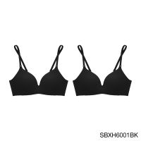 (Set 2 ชิ้น) Sabina เสื้อชั้นใน Invisible Wire (ไม่มีโครง) รุ่น Soft Doomm รหัส SBXH6001 สีดำ