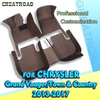 RHD Car Floor Mats For Chrysler Grand Voager/ Town &amp; Country  2013-2016 2017 Custom Auto Foot Pads Automobile Carpet Cover Interior