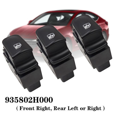 3Pcs Power Window Switch Front Right, Rear Left or Right, Window Buttons for Hyundai Elantra HD 2006-2009 935802H000