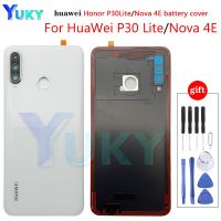 สำหรับ Huawei P30 Lite ฝาหลังประตูกระจกหลัง Nova 4e Huawei P30 Lite เคสสำหรับหัวเหว่ยเคส Lite พร้อมเลนส์