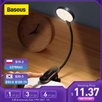 Baseus Book Light USB Led Rechargeable Mini Clip-On Desk Lamp Light Flexible Night Light Reading Lamp for Travel Bedroom Book