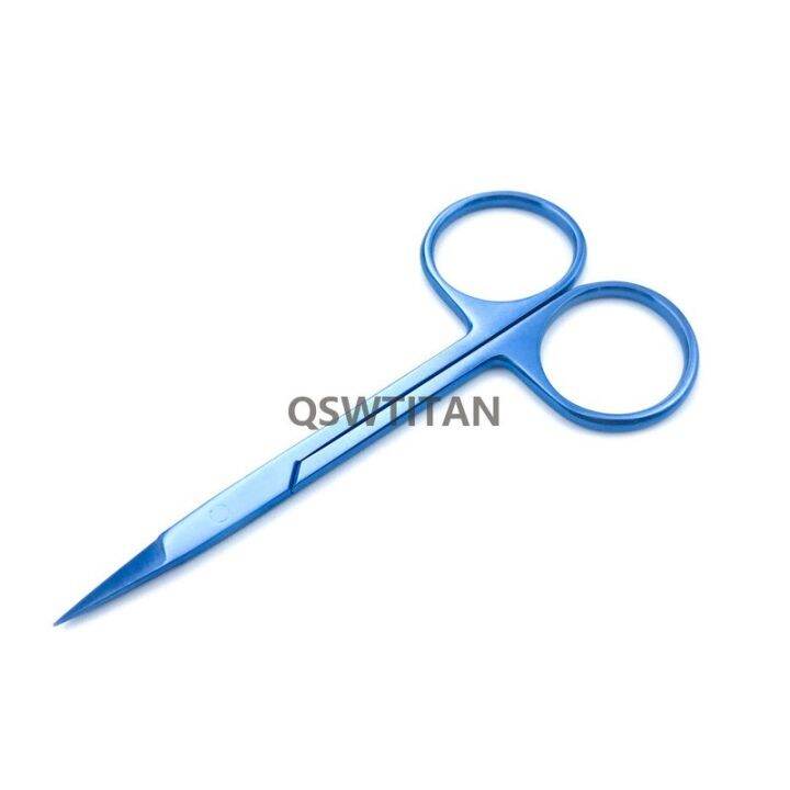 Titanium Iris Scissors 110Mm Curved / Straight Head Eye Scissors Cut