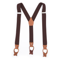 หนังผู้ชายปุ่มตัดTuxedo Yกลับแฟชั่นของผู้ชายSuspenders Braces