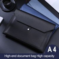 【CC】 Leather File Large-capacity Storage Business Office Data Document Folder Organizer School Supplies