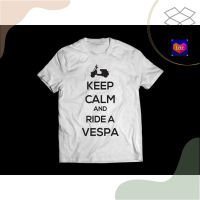 เสื้อยืดผู้ชายเท่ๆ เสื้อยืดผู้ชายวัยรุ่น เสื้อยืดคอกลม keep calm and ride a vespa เสื้อยืดผู้ชายเกาหลี