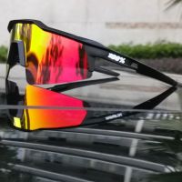 ☸♈☄ แว่นตาปั่นจักรยาน 100 แว่นตากีฬากลางแจ้งแว่นตาปั่นจักรยาน 3 เลนส์ HD Visual Shade Windproof Glasses