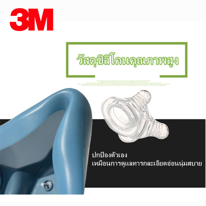 3m-7502-หน้ากากป้องกันแก๊สสำหรับป้องกันแก๊สอินทรีย์วัสดุซิลิโคนสวมใส่สบายพอดีกับตัวกรอง-6000-series-สำหรับการบำรุงรักษาตัวถังและสีการฉีดพ่นสารกำจัดศัตรูพืชในไร่นาเคลือบตกแต่ง-3m7502-gas-mask-silicone-