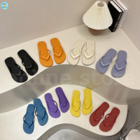รองเท้าแตะ แฟชั่นเกาหลี นุ่มนิ่มกันน้ำ หูหนีบ สายสีเดียวกับพื้น มี 6 สี (1057)