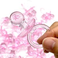 10pcs 2.5inch Pink Blue Acrylic Glass Plastic Cute Baby Pacifiers for Gender Reveal Baby Shower Favors Table Decor Pacifier Game Cups  Mugs Saucers