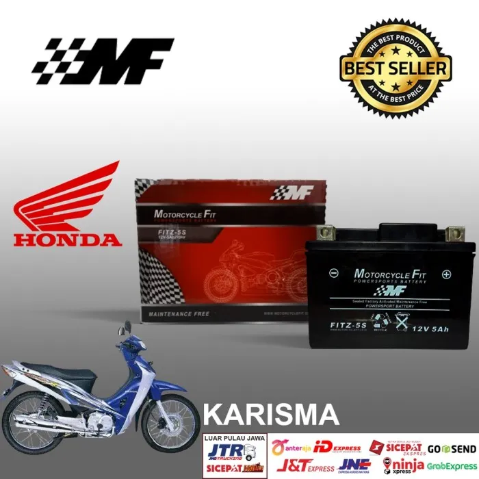 AKI MOTOR HONDA KARISMA MF FITZ-5S DENGAN KETAHANAN YANG LAMA DAN