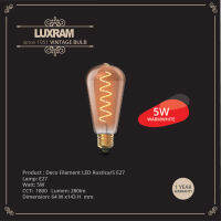 หลอดวินเทจ ฟิลาเมนต์ LED Rustica Tip S ขั้ว E27 ทรงเอดิสัน