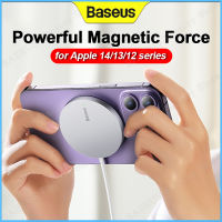 Baseus 15W Magnetic Wireless Charger แท่นชาร์จไร้สายเครื่องชาร์จแบตเตอรี่ไร้สายแม่เหล็กเร็ว15W Qi สำหรับ IPhone 14 13 12 11 Pro สูงสุด Samsung Xiaomi Mi Huawei