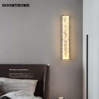 โคมไฟติดผนัง DOOMYHOME ระดับไฮเอนด์หรูหราห้องนั่งเล่นพื้นหลังของนักออกแบบไฟผนังข้างเตียงห้องนอนทองแดงทั้งหมด