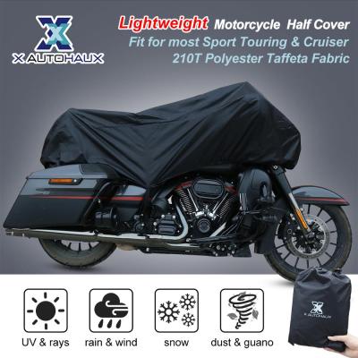 X AUTOHAUX M L XL SIZE Motorcycle Half Cover 210T Universal Outdoor Waterproof Dustproof Rain Dust UV Protector Motorcycle Bike Covers