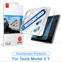 สำหรับ Tesla รุ่น3 Y อุปกรณ์ป้องกันหน้าจอกระจกเทมเปอร์แผงหน้าปัดป้องกันหน้าจอด้วยฟิล์มติดชัดด้านคริสตัล