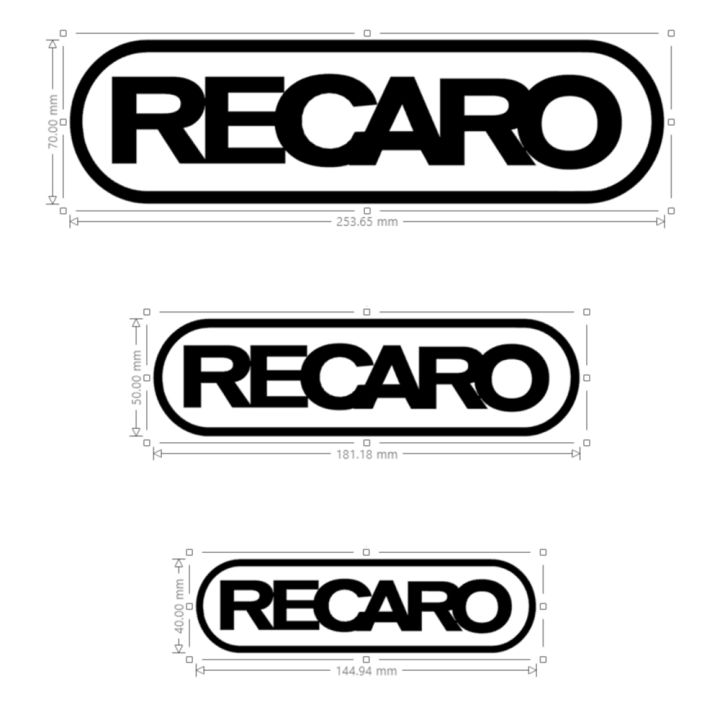 สติ๊กเกอร์ไดคัทติดรถยนต์-sticker-กันน้ำ-recaro