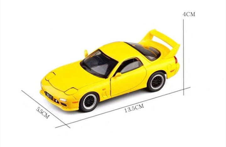 ของเล่นสะสมของสะสมสำหรับเด็กของเล่นของเล่นดึงกลับจำลองเสียง-rx7รถมาสด้า1-32ของเล่นสะสมของขวัญ