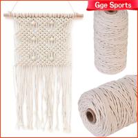 GGE สายกีฬาการตกแต่งบ้าน100เมตร,สาย100% เส้นใยผ้าฝ้ายสีเบจธรรมชาติเย็บเป็นของขวัญเชือก DIY