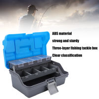 กล่องใส่อุปกรณ์ตกปลา Portable ABS ThreeLayer Fishing Gears Storage Box with Ergonomic Handle