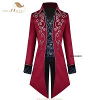 SISHION ผู้ชายยุควิคตอเรียเครื่องแต่งกาย Tuxedo Tacuma Tailcoat โกธิค Steampunk T Rench VD1735วินเทจโค้ตชุดเสื้อสำหรับผู้ชาย