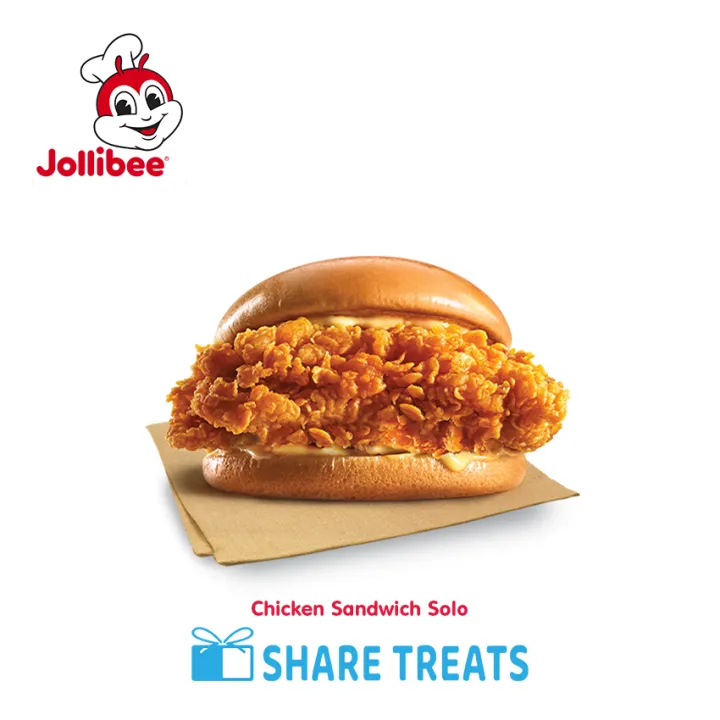 Jollibee Chicken Sandwich Solo (SMS eVoucher) Lazada PH