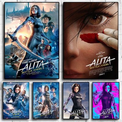 Alita: Battle Angel Wall Art Decor พิมพ์โปสเตอร์ตกแต่งบ้านผ้าใบสำหรับห้องนั่งเล่นภาพวาดโปสเตอร์ภาพยนตร์ TV