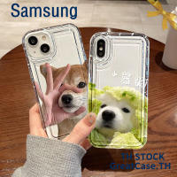 Cute Dog Shiba Inu Case Shockproof  Silicone Airbag Case Compatible for Samsung S21 S22 S23 Ultra A14 A13 A12 A04S A03S A52 A51 A71 A34 A50 A50S A02s A22 A32 A23 A54 A11 Phone Case Air Cushion TPU Protective Cover Couple Case