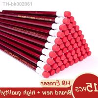 ☋❡♙ 15pcs/lot Wooden Pencil HB 2B with Eraser Pencil Student Learn Writing Drawing Pencils Office Stationery Supplies