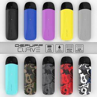 DEPUFF Curve Open Pod Starter Kit- /Refillable Cartridge/ Free 1 ...