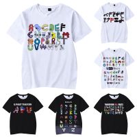 2023 Alphabet Lore T Shirt Print Cartoon Casual Summer Children Short-sleeved Anime T-shirt Kids Clothes Boy Game Series T Shirt