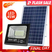 พร้อมส่ง ไฟโซล่าเซลล์ 45w 100w 120w 200w 450w 600w 700w solar light ไฟสีขาว ไฟสปอตไลท์ ไฟ solar cell กันน้ำ IP67 Outdoor solar wall light ใช้พลังงานแสงอาทิตย์ สว่างจ้า