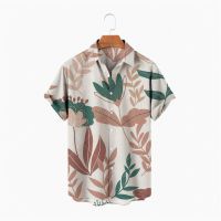 แฟชั่นผู้ชายเสื้อฮาวายผู้ชายสบายๆสีพิมพ์ Beach Aloha เสื้อแขนสั้น Xl 5Xl Camisa Liana Hombre??