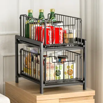 Kitchen Under Seasoning Sink Storage Organizer 2 Tier Drawer