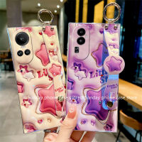 เคสโทรศัพท์ Case OPPO Reno10 10 Pro+ OPPO A78 NFC Plus 4G 5G เคส 3D ปลาดาวแฟชั่นที่สร้างสรรค์ใหม่เคสภาพซิลิโคนเคสนิ่มลายการ์ตูนน่ารักพร้อมสายรัดข้อมือ2023ขาตั้ง