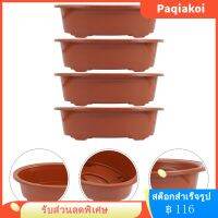 Paqiakoi กระถางบอนไซหนา 4pcs ยินดีต้อนรับการปลูกต้นไม้ต้นสน