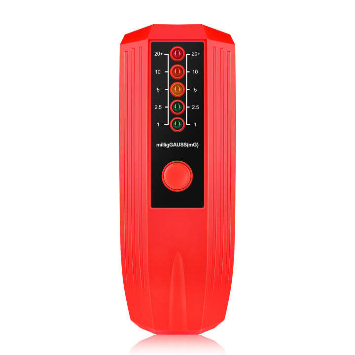 เครื่องตรวจจับรังสีแม่เหล็กไฟฟ้าแบบพกพา5-led-gauss-meter-เครื่องทดสอบสนามความถี่วิทยุแบบใช้มือถือสำหรับเครื่องมือไฟฟ้า