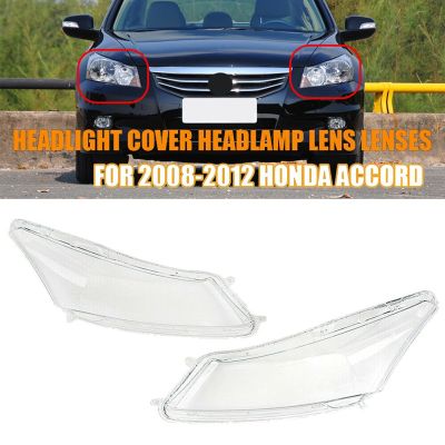 Left+Right for Accord 2008-2012 Car Headlight Lens Cover Headlight Lamp Shade Front Auto Light Shell(Pair)