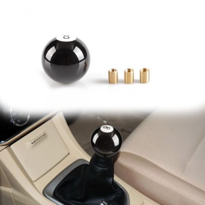【LZ】✉✆♙  Universal Car Round Ball Shape Resin Gear Shift Knob Black 8 Billiards Manual Transmission Shifter Handle Lever AT MT