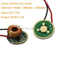 22mm Cree XHP50 LED Driver Input DC7-15V (12V) Output 6V 2.4A 1 Mode / 3 Modes / 5 Modes for XHP50 6V High Power LED Emitter Electrical Circuitry Part